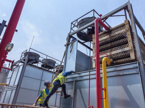 玻璃鋼冷卻塔開機時需做哪幾項工作?(玻璃鋼冷卻塔運作方法)